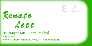 renato lett business card
