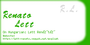 renato lett business card